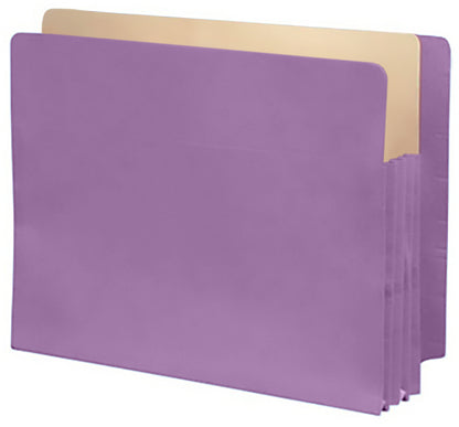 Color Expansion Pockets, Full End Tab, Paper Gussets, Letter Size, 5-1/4" Expansion (Carton of 250)