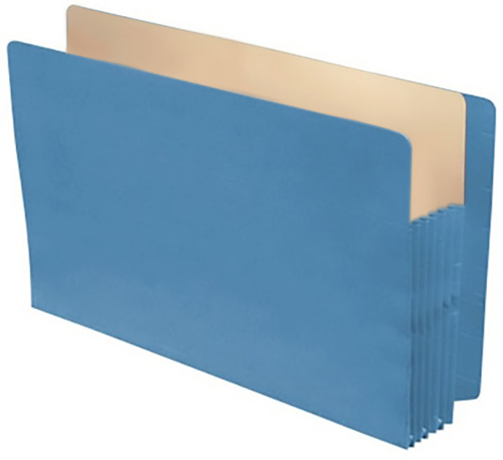 Color Expansion Pockets, Full End Tab, Paper Gussets, Legal Size, 5-1/4" Expansion (Carton of 250)