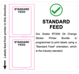 Godex RT200i Oil Change Sticker Printer Bundle