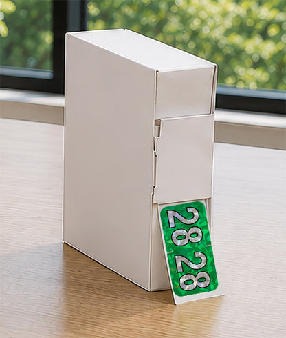 PMA Green Holographic Year 28 Labels, 3/4" x 1-1/2" Laminated- Roll of 500