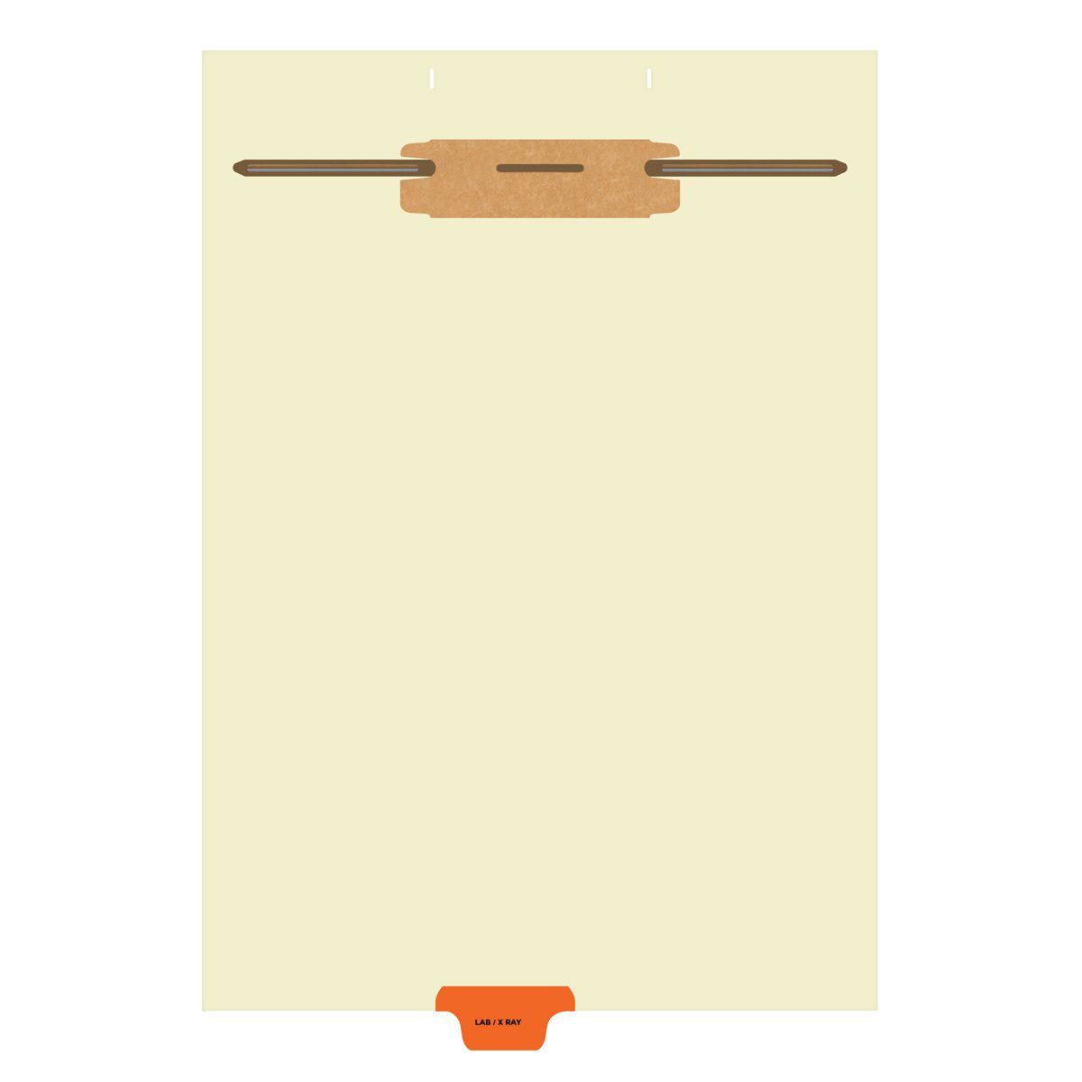 Individual Fileback Divider Tabs, Top Flap, Bottom Tabs, Lab/X-Ray, Orange, 1/8th Cut, Pos #4 (Pack of 50)