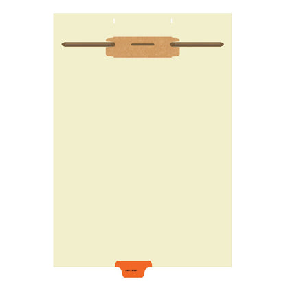 Individual Fileback Divider Tabs, Top Flap, Bottom Tabs, Lab/X-Ray, Orange, 1/8th Cut, Pos #4 (Pack of 50)
