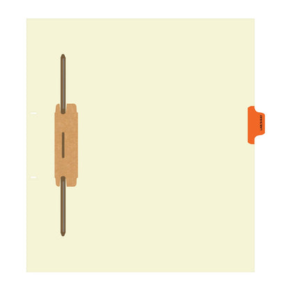 Individual Fileback Divider Tabs, Side Flap, Side Tabs, Lab/X-Ray, Orange, Side Tab 1/8th Cut, Pos #4 (Pack of 50)