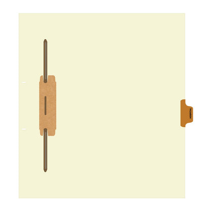 Individual Fileback Divider Tabs, Side Flap, Side Tabs, Hospital, Brown, Side Tab 1/8th Cut, Pos #5 (Pack of 50)