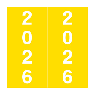 IFC Year 2026 labels, 1-7/8H x 1-7/8W Laminated- Roll of 500