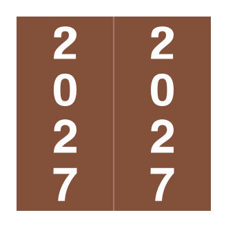 IFC Year 2027 labels, 1-7/8H x 1-7/8W Laminated- Roll of 500