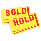 Jumbo Sold/Hold Tags for Car Dealerships - 4" x 8" (Box of 250)