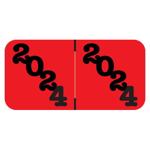 Jeter Year 2024 Labels, 3/4" X 1-1/2" Laminated- Roll of 500
