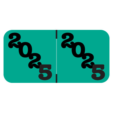 Jeter Year 2025 Labels, 3/4" X 1-1/2" Laminated- Roll of 500