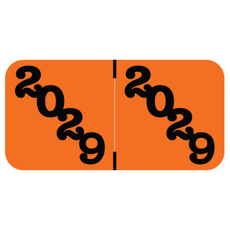 Jeter Year 2029 Labels, 3/4" X 1-1/2" Laminated- Roll of 500