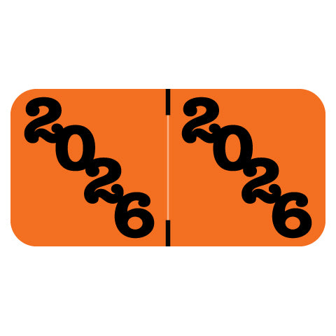 Jeter Year 2026 Labels, 3/4" X 1-1/2" Laminated- Roll of 500