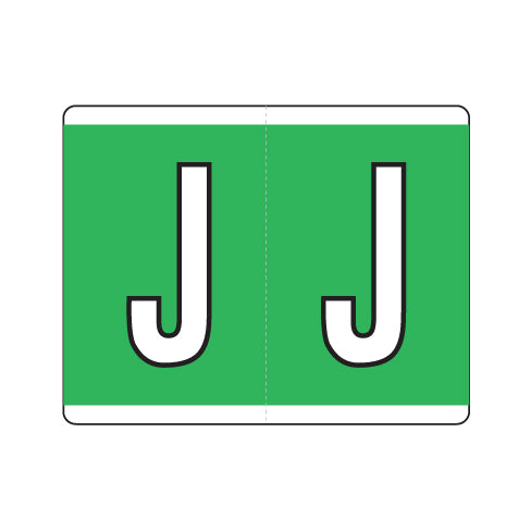 Kardex "J" Labels 1-1/4" X 1-1/2" Laminated- Roll of 500