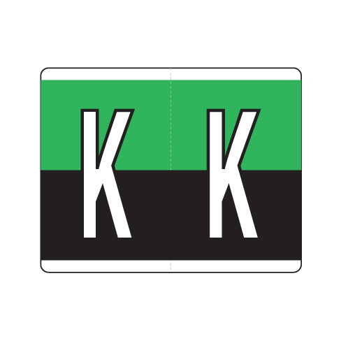 Kardex "K" Labels 1-1/4" X 1-1/2" Laminated- Roll of 500