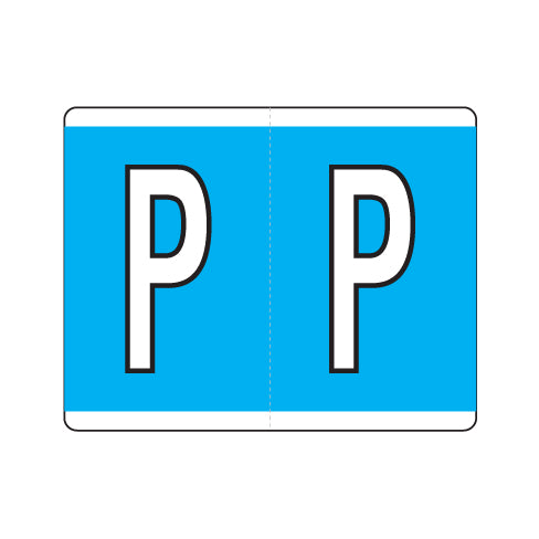 Kardex "P" Labels 1-1/4" X 1-1/2" Laminated- Roll of 500