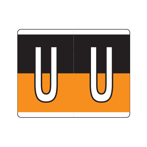 Kardex "U" Labels 1-1/4" X 1-1/2" Laminated- Roll of 500