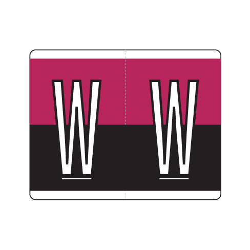 Kardex "W" Labels 1-1/4" X 1-1/2" Laminated- Roll of 500