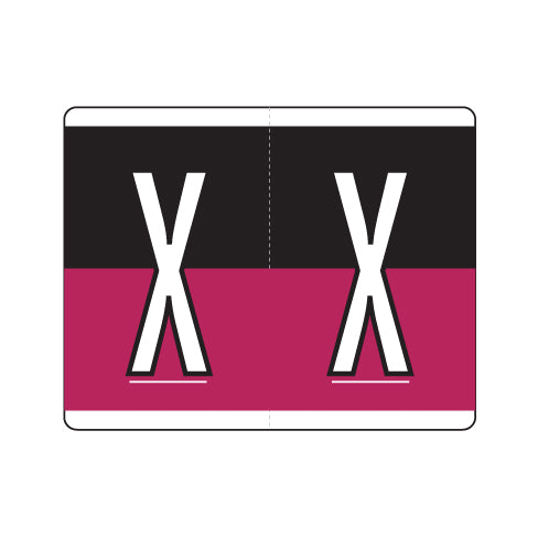 Kardex "X" Labels 1-1/4" X 1-1/2" Laminated- Roll of 500