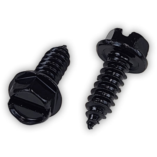 #14 x 3/4" Hex Head Black License Plate Screws (Box of 100)