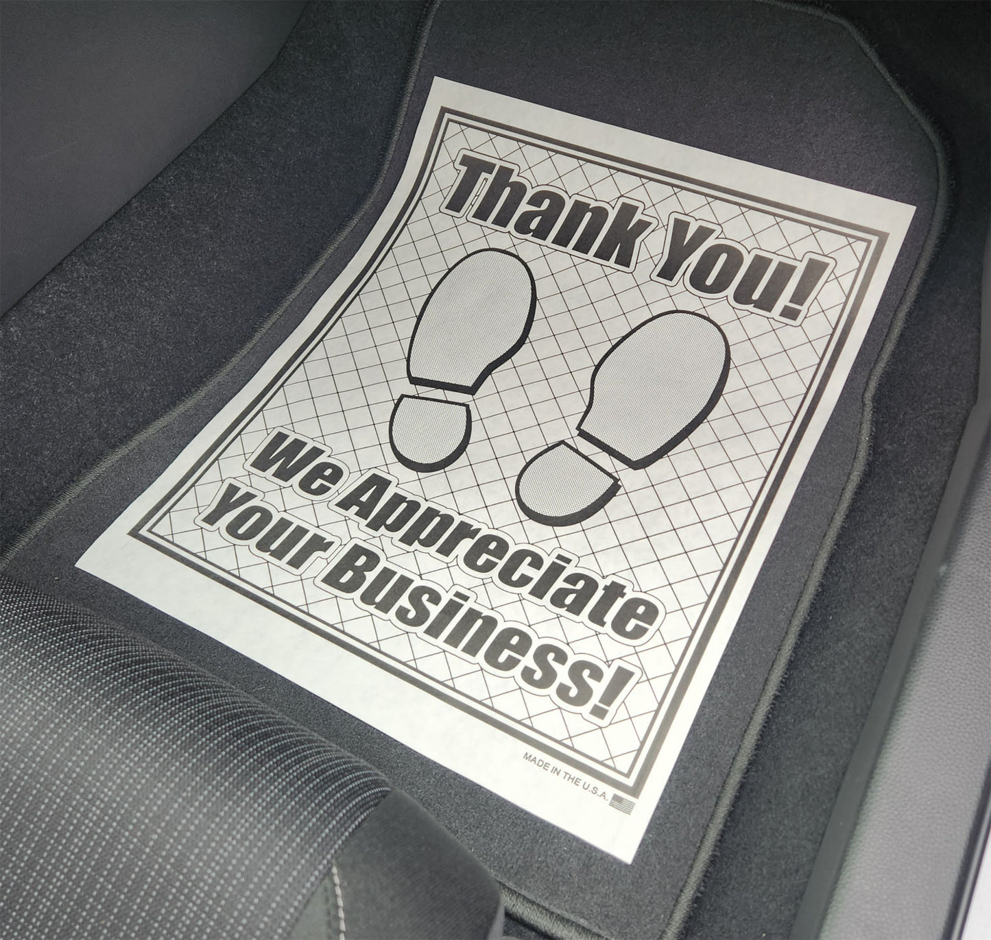 Disposable Automotive Paper Floor Mats - 60# White Kraft Stock (Package of 500)