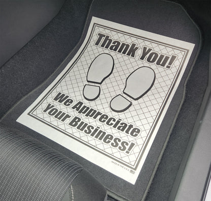 Disposable Automotive Paper Floor Mats - 60# White Kraft Stock (Package of 500)