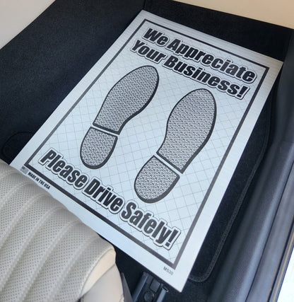 Poly Back Ridged Paper Floor Mats - 82# Stock (Box of 500)