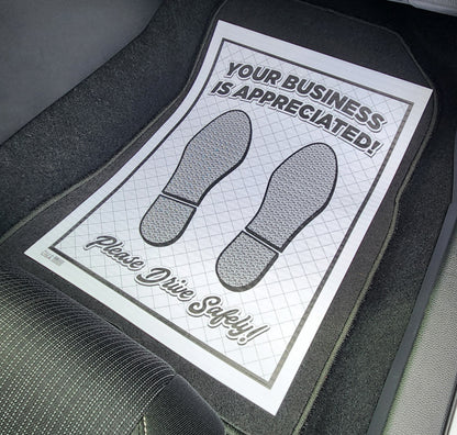 Double Poly-Coated Ridged Disposable Automotive Paper Floor Mats - 82# Stock (Package of 250)