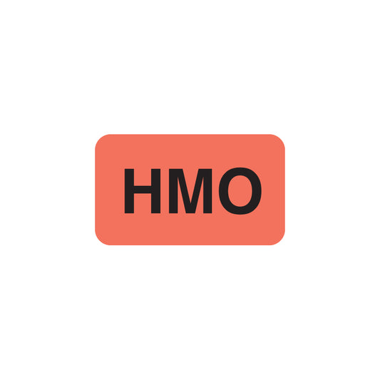 MAP1030 HMO- Fluorescent Red 1-1/2" X 7/8"- Roll of 250