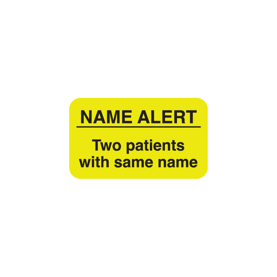 MAP1050 NAME ALERT- Fluorescent Chartreuse 1-1/2" X 7/8" (Roll of 250)