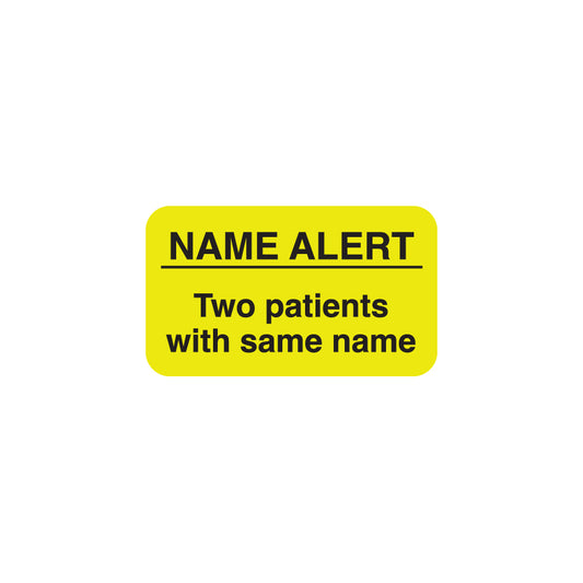 MAP1050 NAME ALERT- Fluorescent Chartreuse 1-1/2" X 7/8" (Roll of 250)