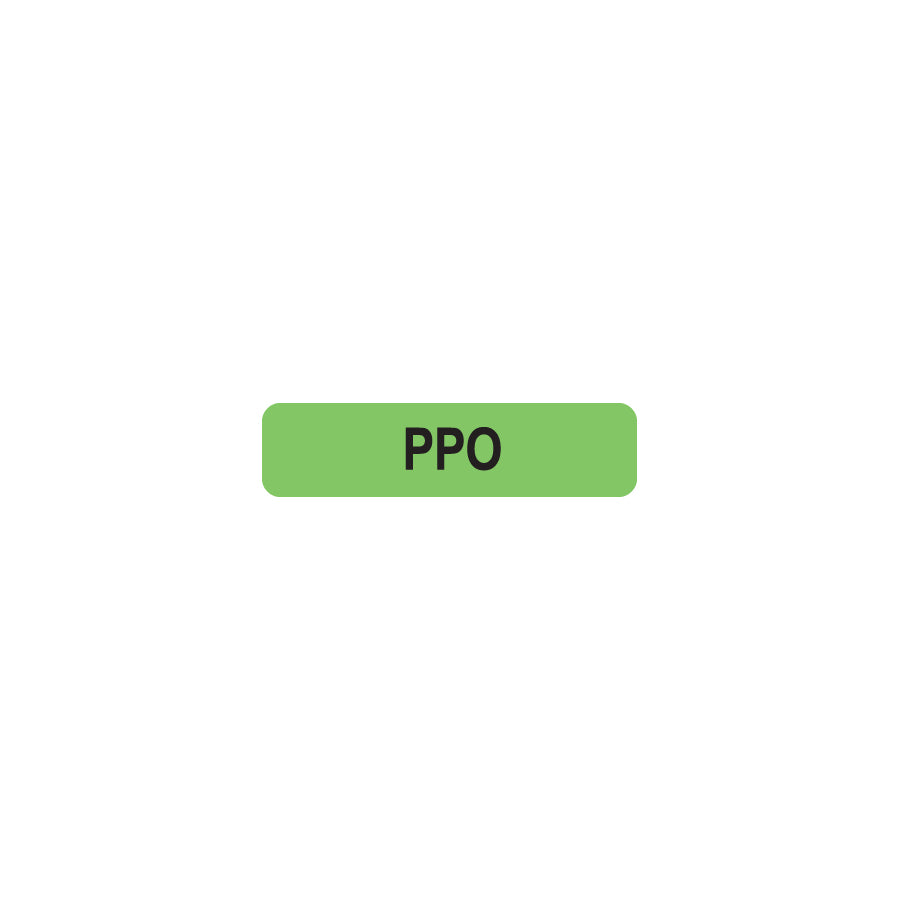 MAP112 PPO- Fluorescent Green 1-1/4" X 5/16" (Roll of 500)