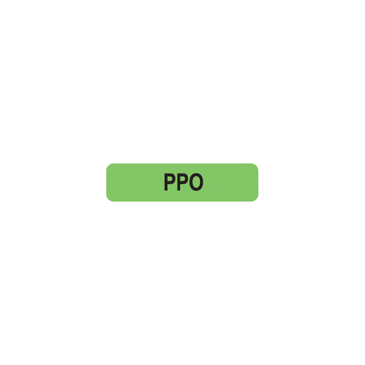 MAP112 PPO- Fluorescent Green 1-1/4" X 5/16" (Roll of 500)