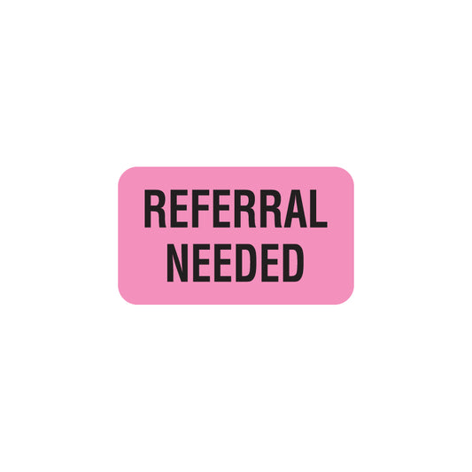 MAP1170 REFERRAL NEEDED- Fl Pink 1-1/2" X 7/8" (Roll of 250)