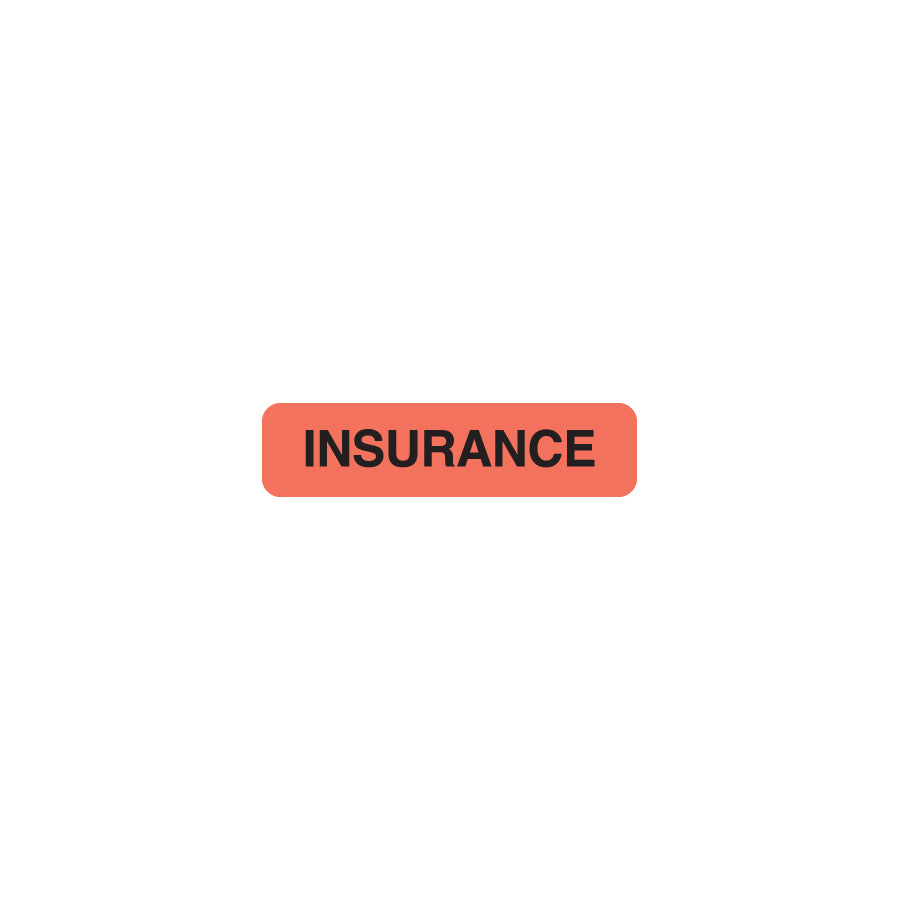 MAP119 INSURANCE- Fluorescent Red 1-1/4" X 5/16" (Roll of 500)