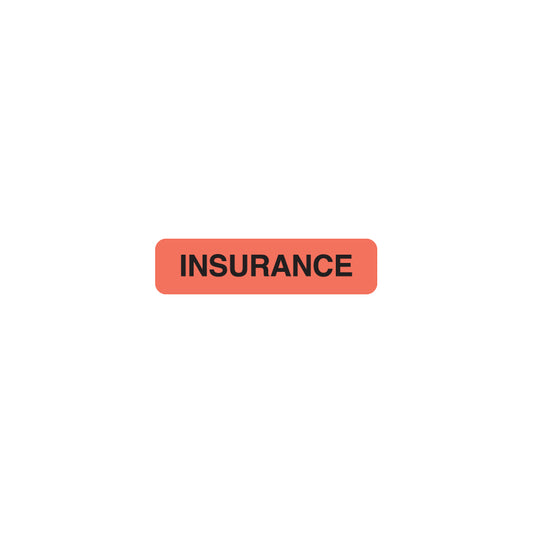 MAP119 INSURANCE- Fluorescent Red 1-1/4" X 5/16" (Roll of 500)