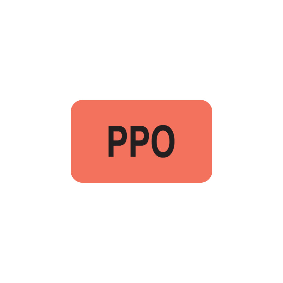 MAP1330 PPO- Fluorescent Red 1-1/2" X 7/8"- Roll of 250