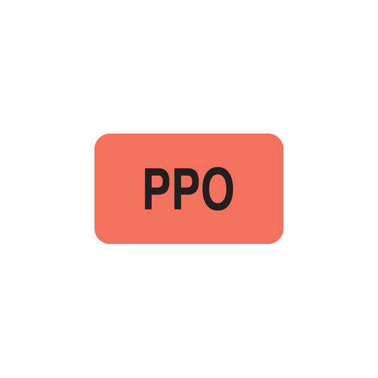 MAP1330 PPO- Fluorescent Red 1-1/2" X 7/8"- Roll of 250