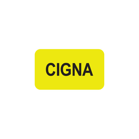 MAP1430 CIGNA- Fluorescent Chartreuse 1-1/2" X 7/8" (Roll of 250)