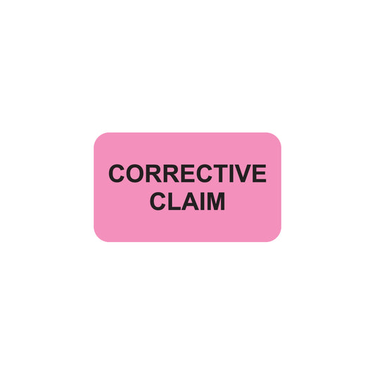 MAP1460 CORRECTIVE CLAIM- Fluorescent Pink 1-1/2" X 7/8" (Roll of 250)