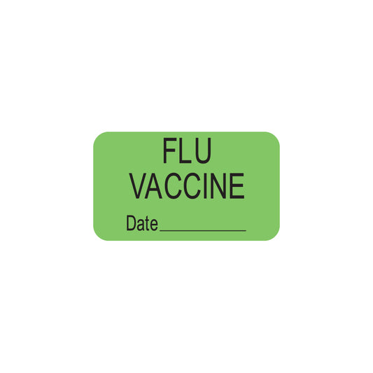 MAP1900 FLU VACCINE- Fluorescent Green 1-1/2" X 7/8" (Roll of 250)