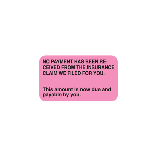 MAP2070 NO PAYMENT HAS BEEN- Fluorescent Pink 1-1/2" X 7/8"-Roll of 250