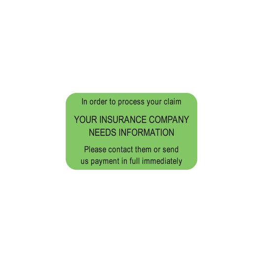 MAP2100 YOUR INSURANCE- Fluorescent Green 1-1/2" X 7/8"-Roll of 250