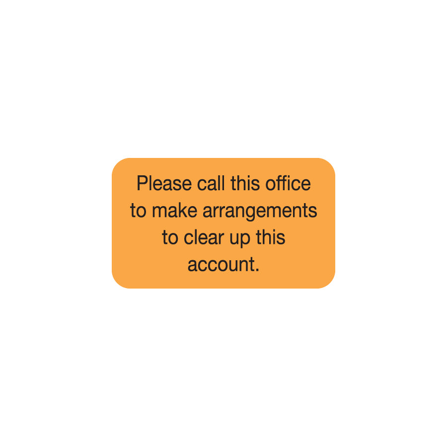 MAP2160 PLEASE CALL- Fluorescent Orange 1-1/2" X 7/8" (Roll of 250)