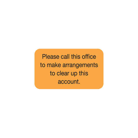 MAP2160 PLEASE CALL- Fluorescent Orange 1-1/2" X 7/8" (Roll of 250)