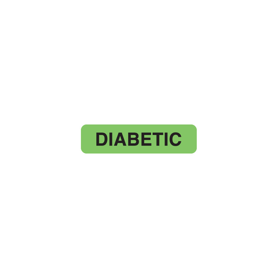 MAP226 DIABETIC- Fluorescent Green 1-1/4" X 5/16"- Roll of 500