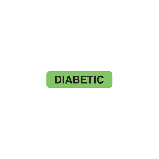 MAP226 DIABETIC- Fluorescent Green 1-1/4" X 5/16"- Roll of 500