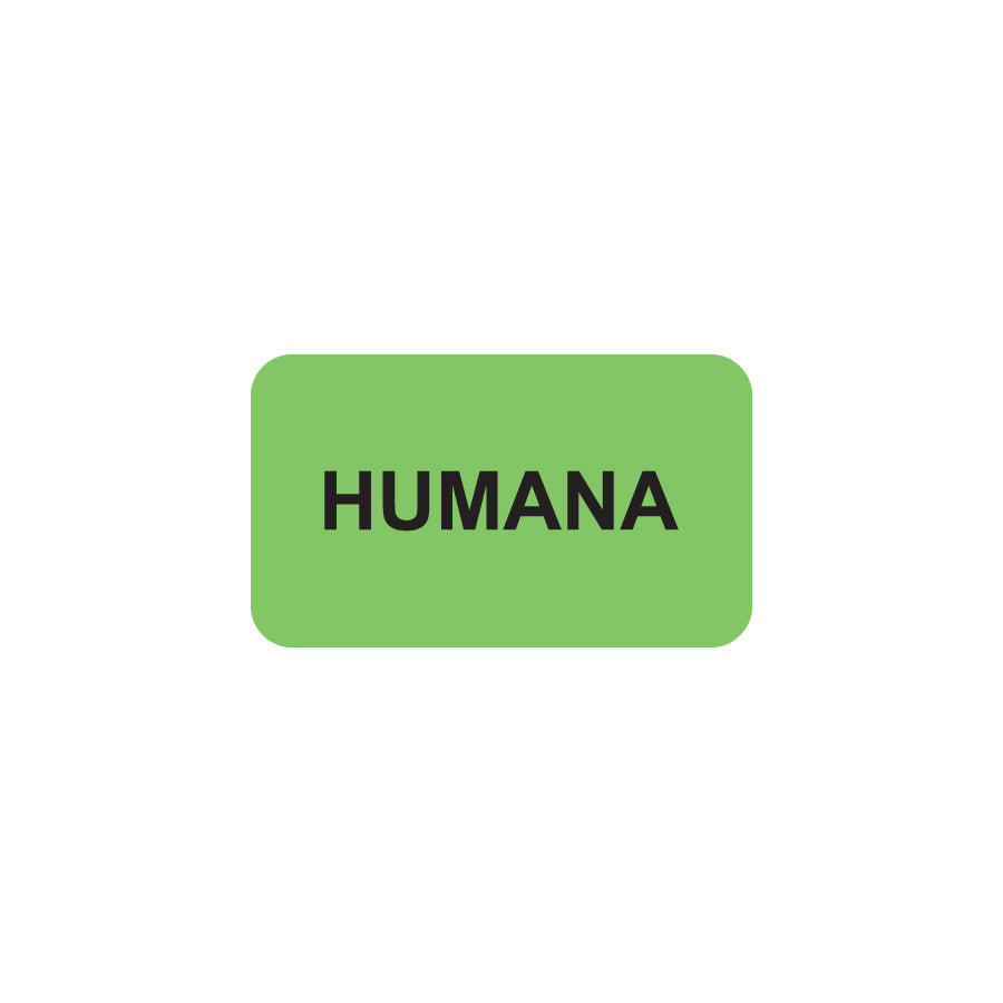 MAP2310 HUMANA- Fluorescent Green 1-1/2" X 7/8" (Roll of 250)