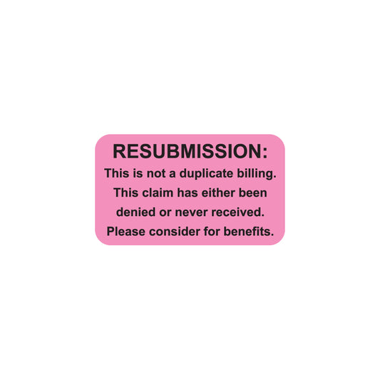MAP2670 RESUBMISSION- Fluorescent Pink 1-1/2" X 7/8" (Roll of 250)