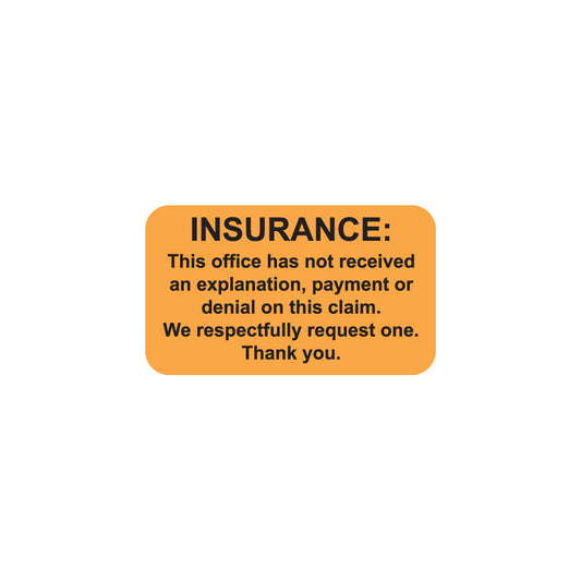 MAP2700 INSURANCE- Fluorescent Orange 1-1/2" X 7/8" (Roll of 250)