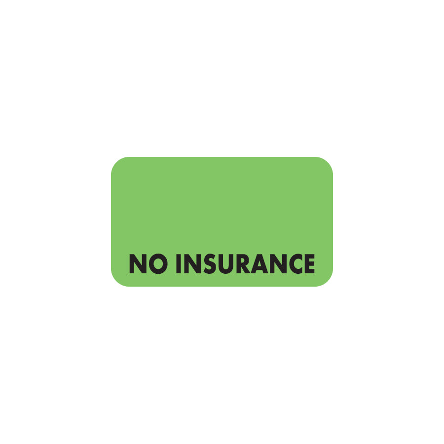 MAP2870 NO INSURANCE- Fluorescent Green 1-1/2" X 7/8" (Roll of 250)