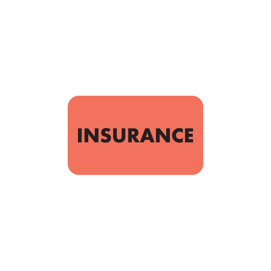 MAP2880 INSURANCE- Fluorescent Red 1-1/2" X 7/8"- Roll of 250